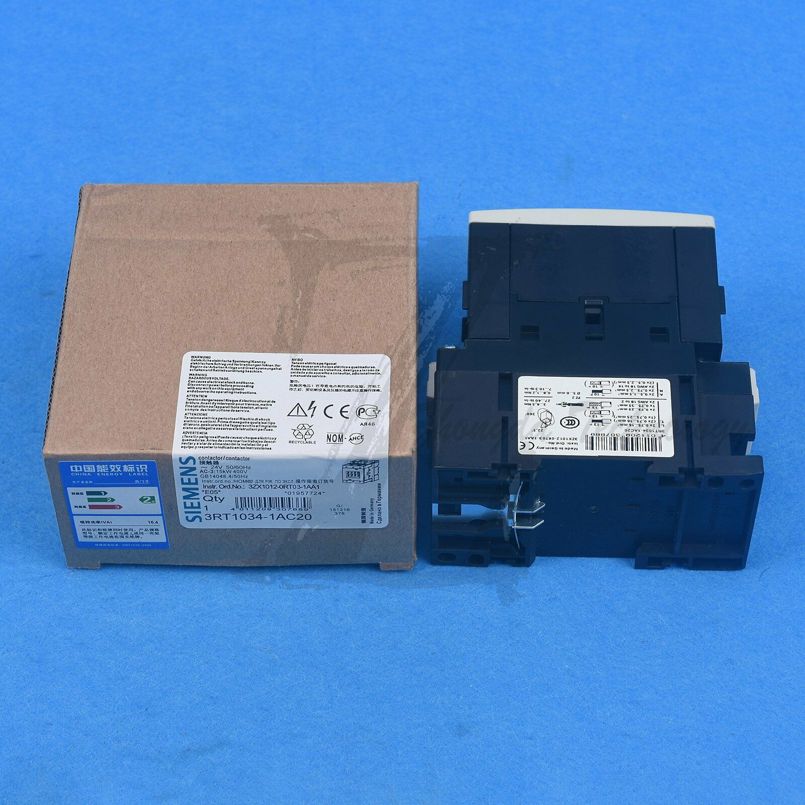 1PCS NEW SIEMENS 3RT1034-1AC20 CONTACTOR 32 AMP 3 POLE 24 VAC Free shipping KOEED 101-200, 90%, import_2020_10_10_031751, Other, Siemens