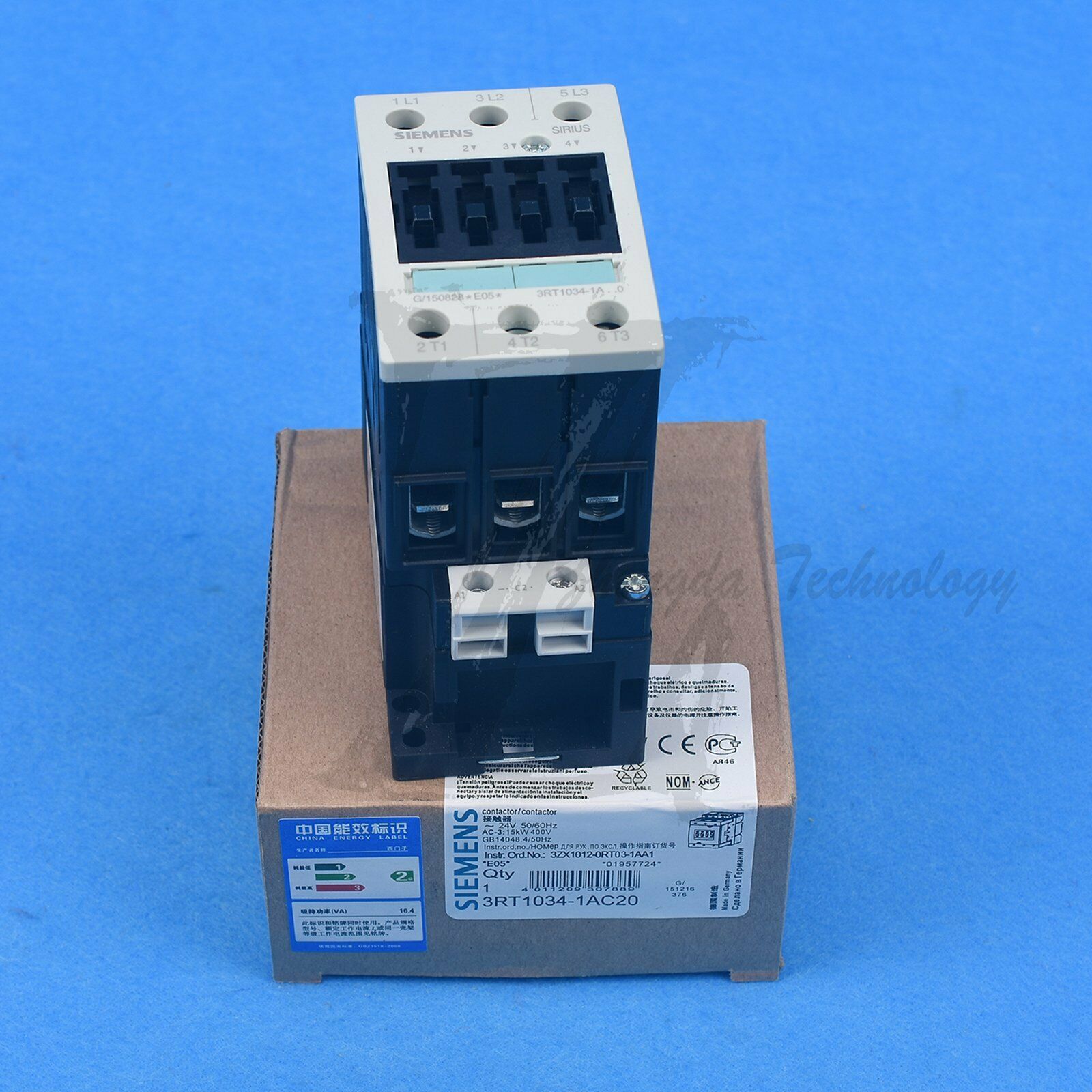 1PCS NEW SIEMENS 3RT1034-1AC20 CONTACTOR 32 AMP 3 POLE 24 VAC Free shipping KOEED 101-200, 90%, import_2020_10_10_031751, Other, Siemens