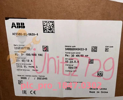 1PCS ABB ACS580-01-062A-4 Frequency Converter Fast delivery [1]