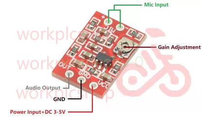 1PCS DC 3-5V Electret Microphone Preamplifier Module 721 Adjustable 5-30db [4]
