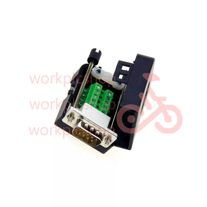 1PCS D-SUB DB9 Male 9Pin Black Cover Screw Type Breakout Terminals Connector [1]