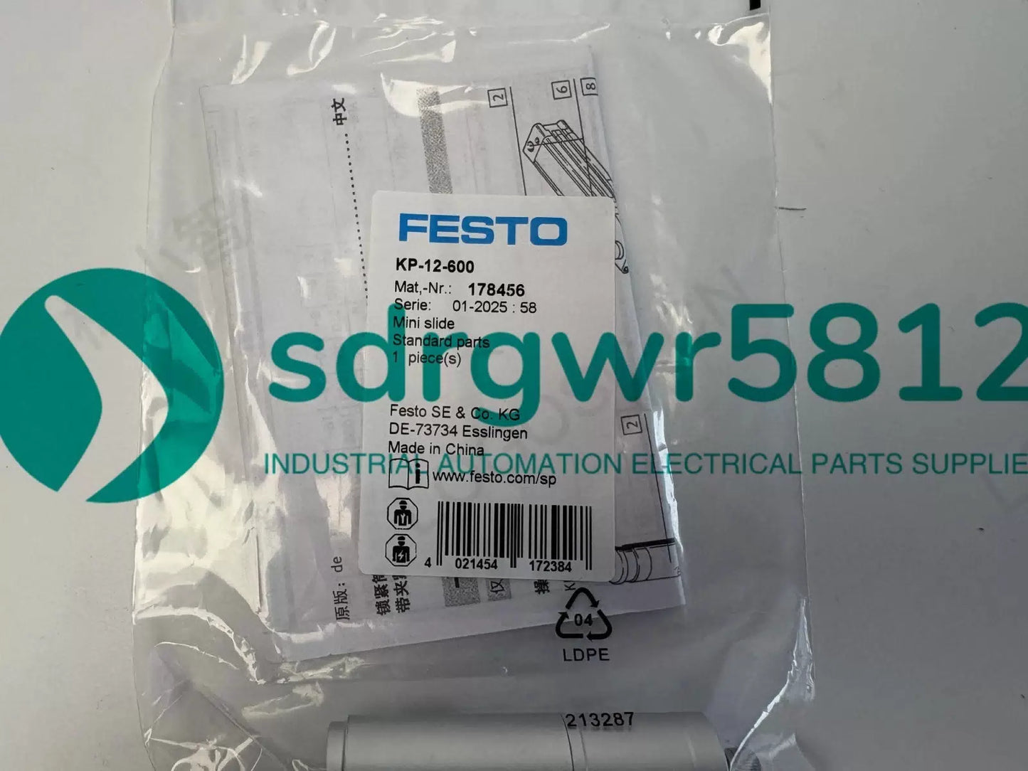 1PCS For Festo Clamping Cartridg KP-12-600 178456 #US [1]
