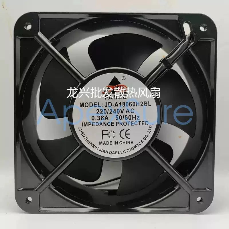 1PCS JD FANEC JD-A18060H2BL 220V 0.38A 18060 Aluminum-Frame Cabinet Cooling Fan [1]