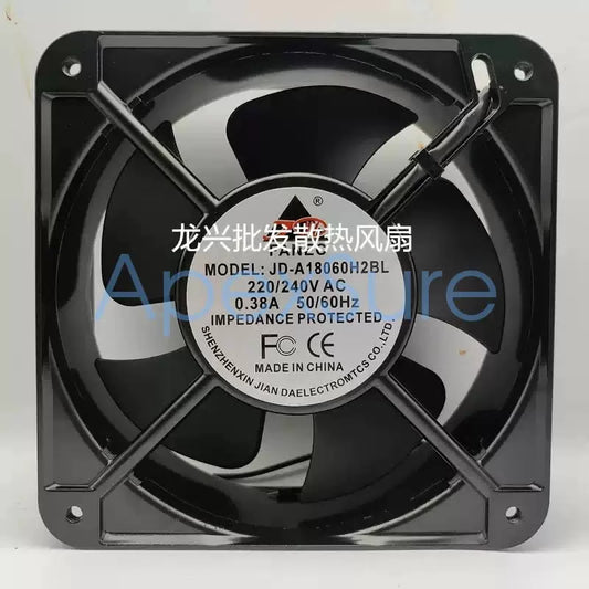 1PCS JD FANEC JD-A18060H2BL 220V 0.38A 18060 Aluminum-Frame Cabinet Cooling Fan [1]