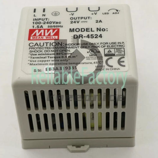 1PCS Meanwell DR-4524 Ac To Dc Din-Rail Power Supply 24V 2 Amp 48W 1.5" [1]