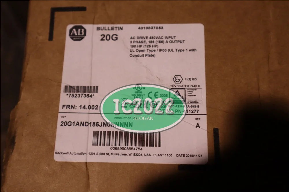 1PCS NEW 20G1AND186JN AB 755 VFD 150 HP 480V - AB [1]