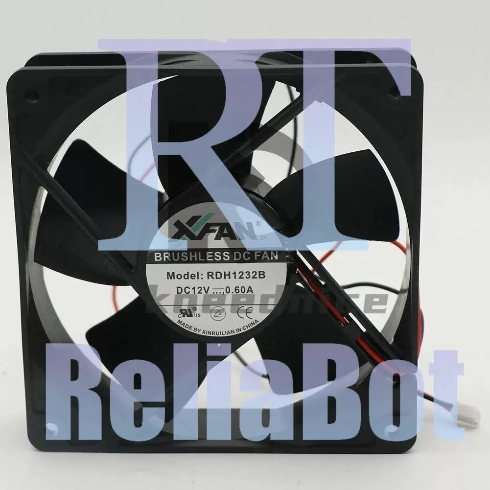 1PCS RDH1232B 12032 12V 0.60A 12CM 2-Wire Dual Ball Cooling Fan #KN [1]