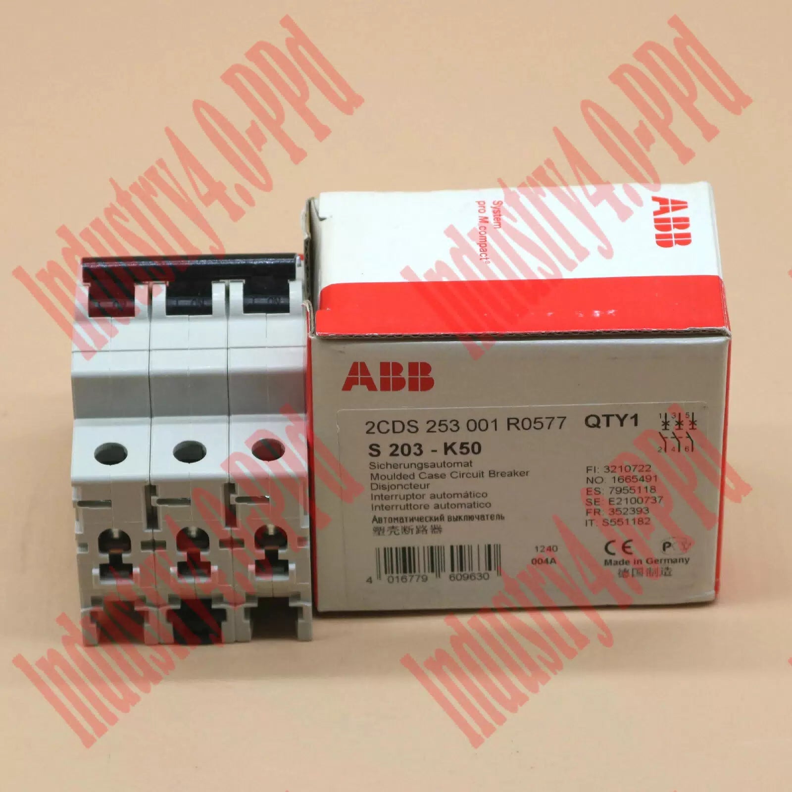1PC ABB S203-K50 3P K 50A Miniature Circuit Breaker Free ship #YP1 #C [1]
