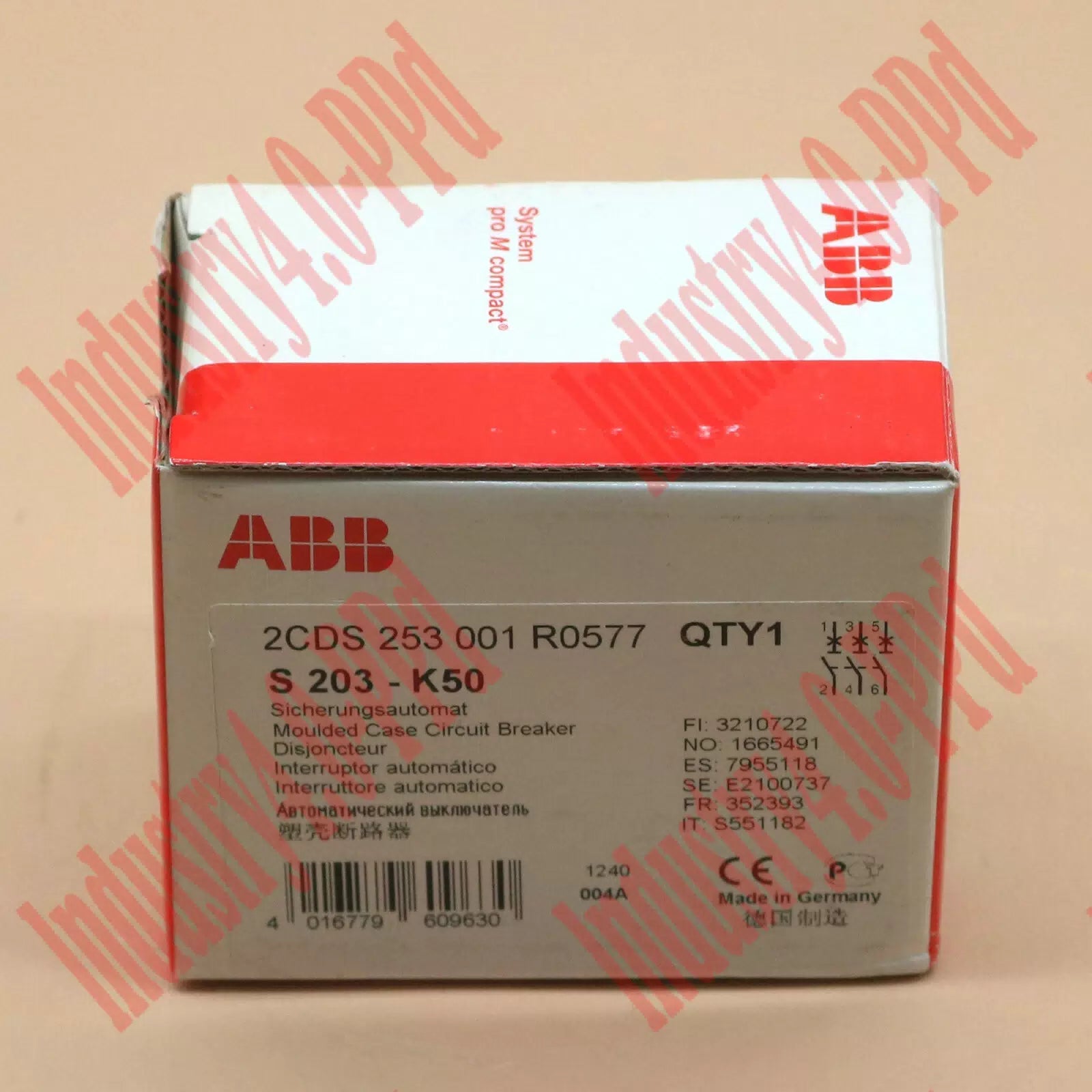 1PC ABB S203-K50 3P K 50A Miniature Circuit Breaker Free ship #YP1 #C [3]