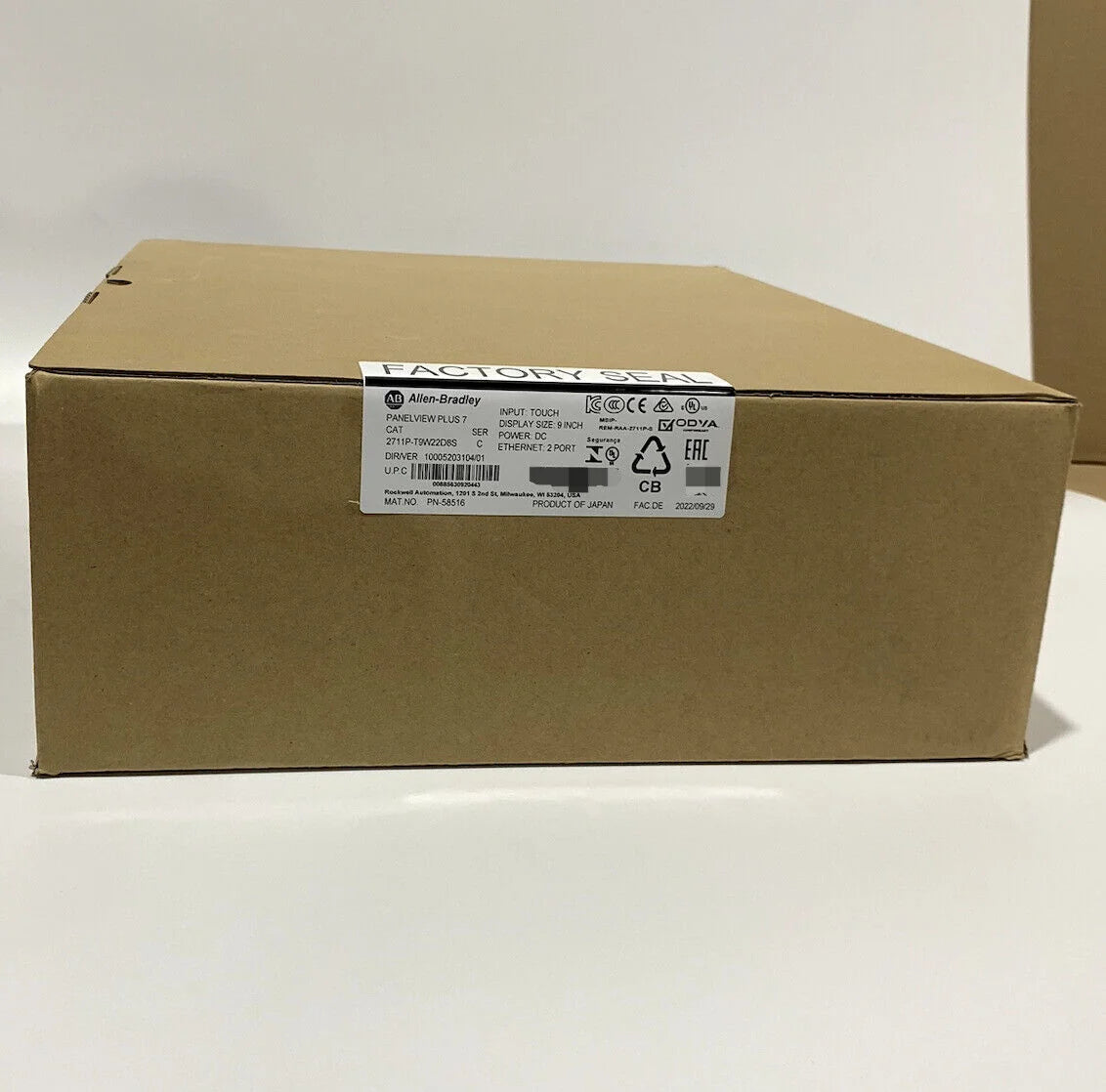 1PC ALLEN BRADLEY 2711P-T9W22D8S: Sealed Unit with T9W22D8S Features - ALLEN BRADLEY [4]