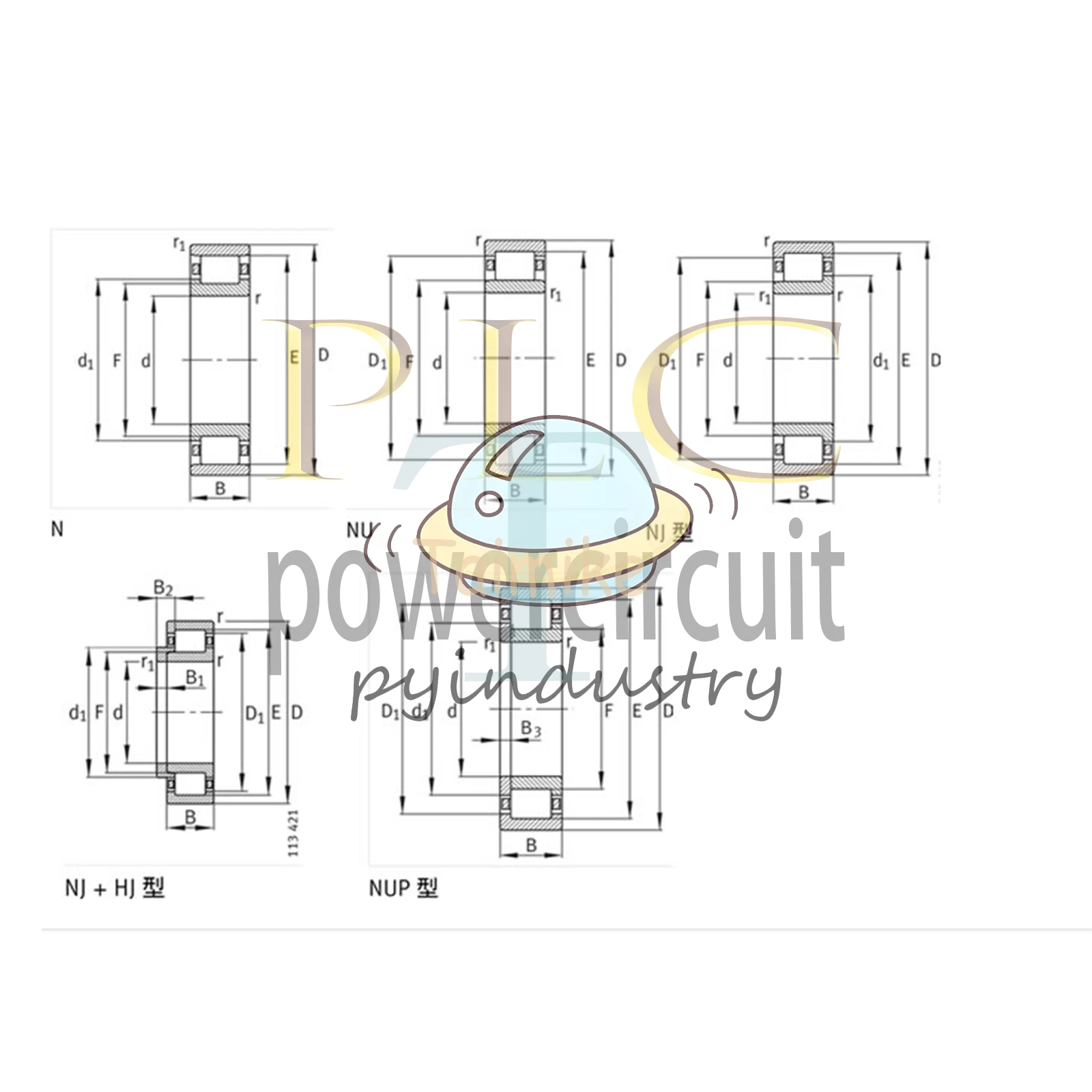 1PC FAG NJ 2207E.TVP2 Cylindrical Roller Bearings 35x72x23mm~ [4]