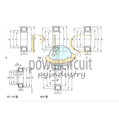1PC FAG NJ 2207E.TVP2 Cylindrical Roller Bearings 35x72x23mm~ [4]
