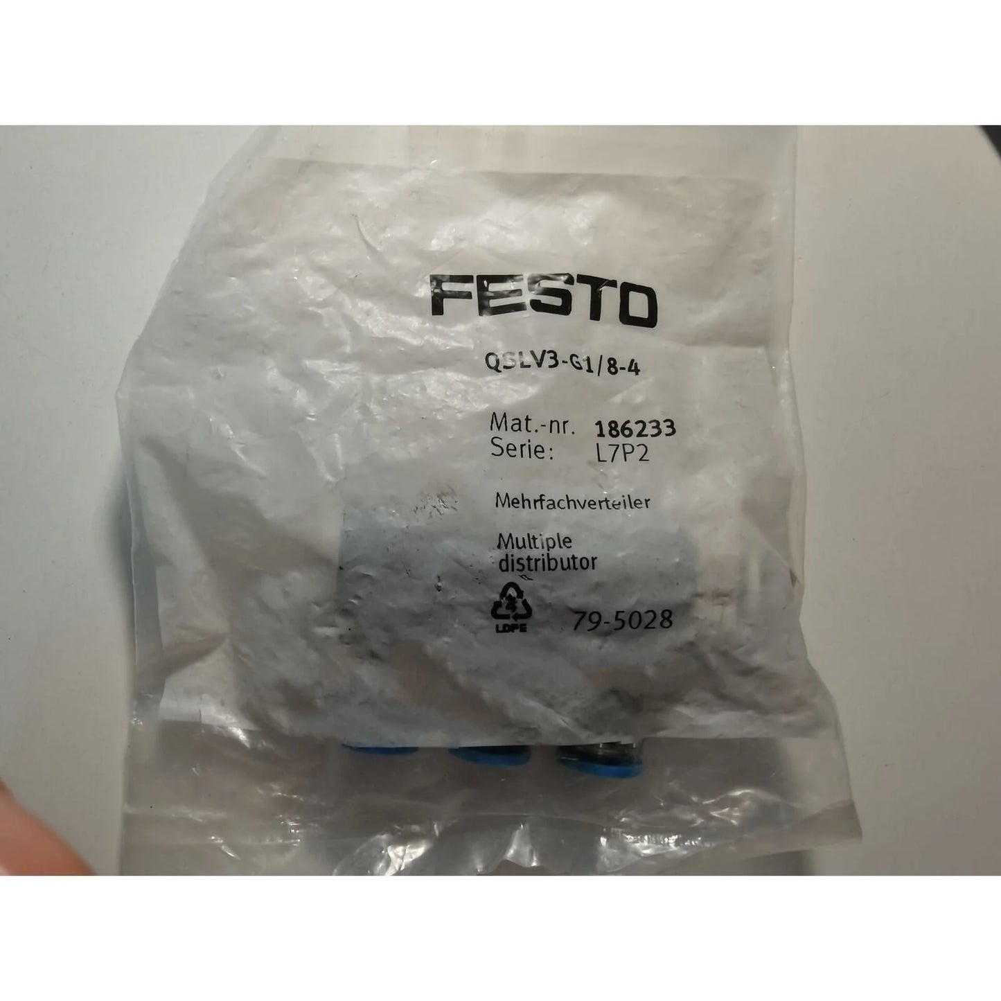 1PC FESTO Multiple Distributor Connectors QSLV3-G1/8-4 Fast - FESTO [1]
