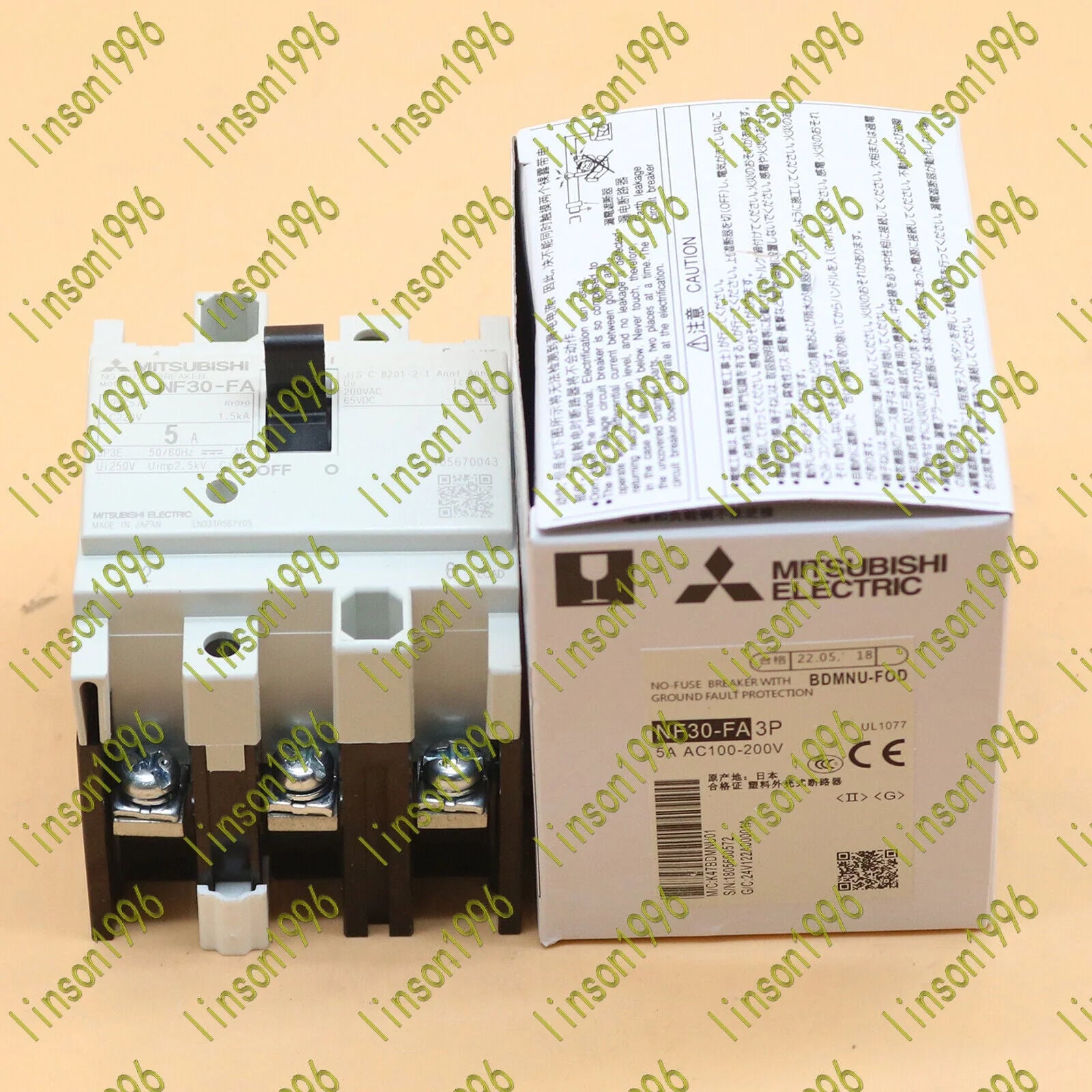1PC Mitsubishi NF30-FA 3P 5A Circuit Breaker In Box Fast - MITSUBISHI [3]