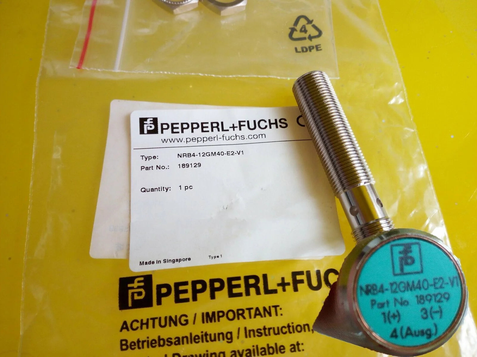 1PC Pepperl+Fuchs Proximity Switch NRB4-12GM40-E2-V1 Fast Ship - PEPPERL+FUCHS [1]