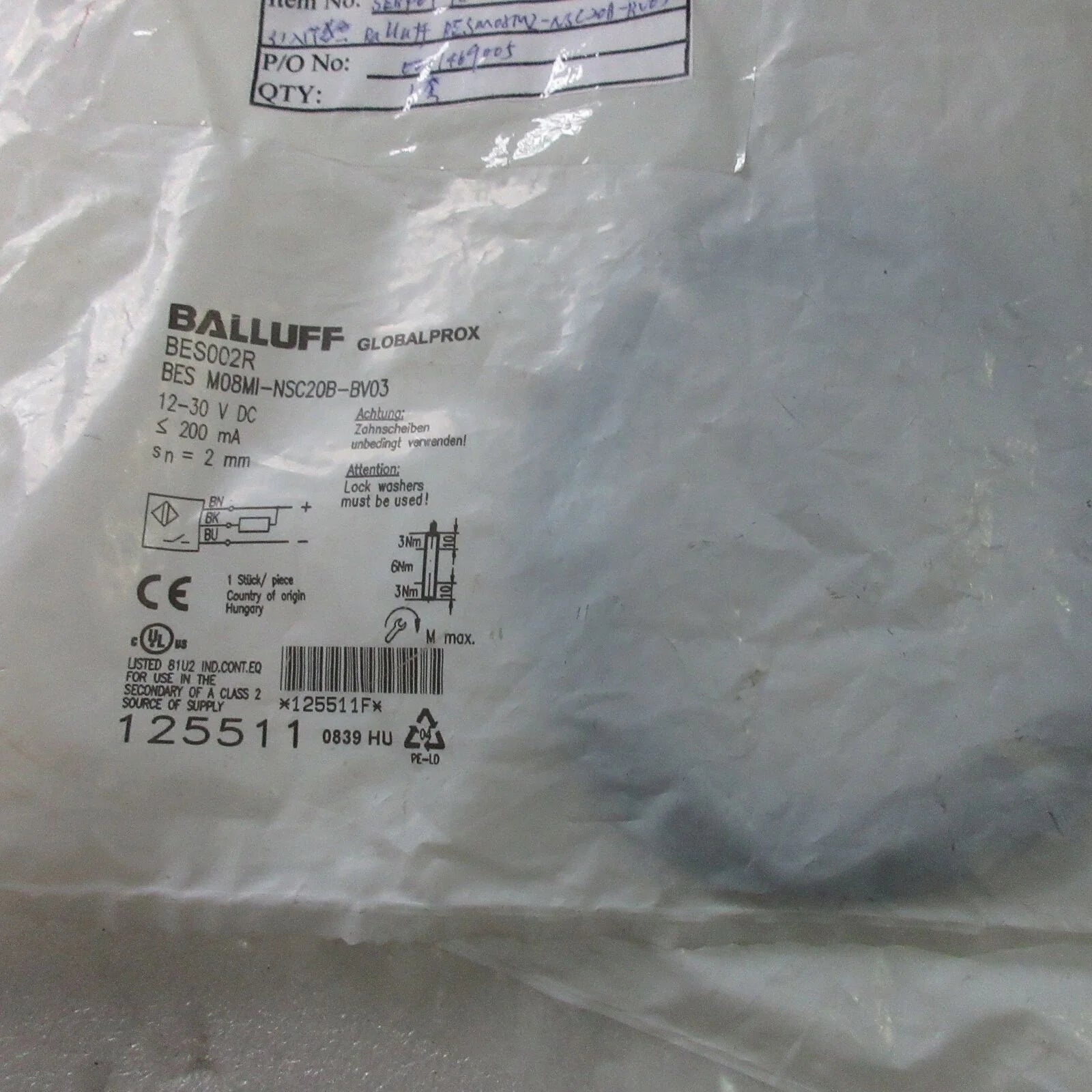 1PC Proximity sensor SPOT STOCK - BALLUFF [1]