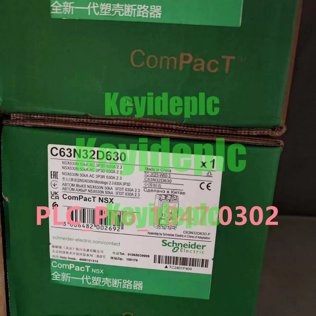 1PC Schneider C63N32D630 NSX630N 50kA AC 3P3D 630A 2.3 Fast delivery [1]