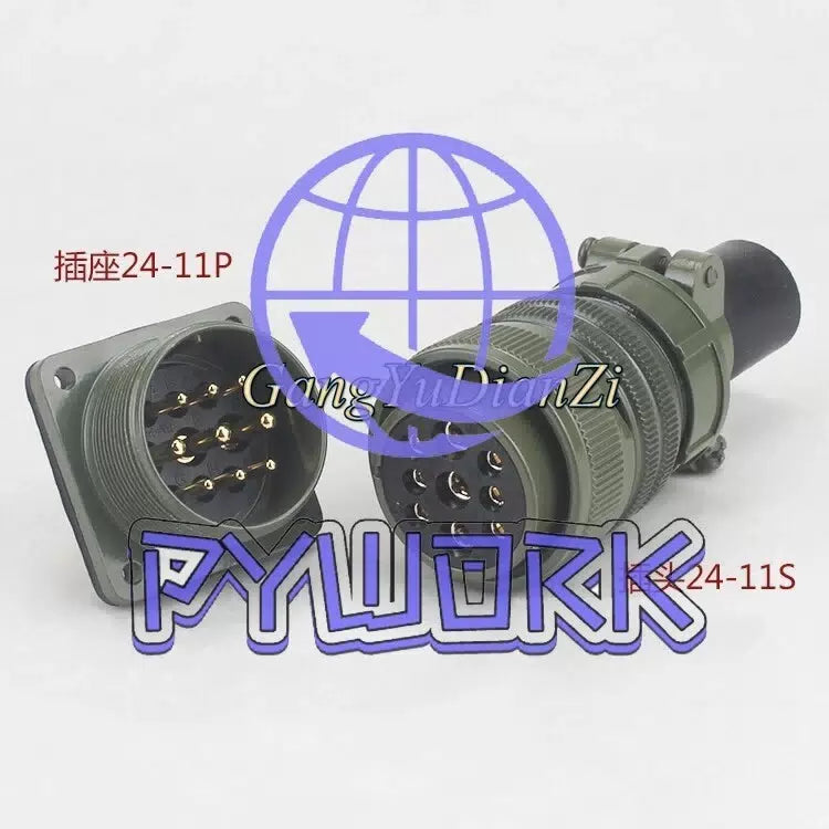 1Pcs 9 core connector straight ation plug MS3106A-24-11 S/P [2]