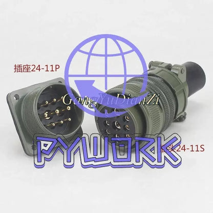 1Pcs 9 core connector straight ation plug MS3106A-24-11 S/P [2]