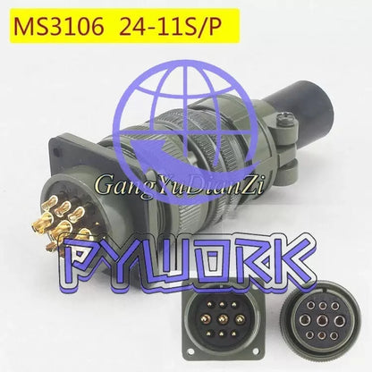 1Pcs 9 core connector straight ation plug MS3106A-24-11 S/P [3]