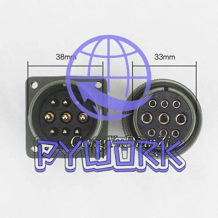 1Pcs 9 core connector straight ation plug MS3106A-24-11 S/P [4]