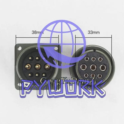 1Pcs 9 core connector straight ation plug MS3106A-24-11 S/P [4]