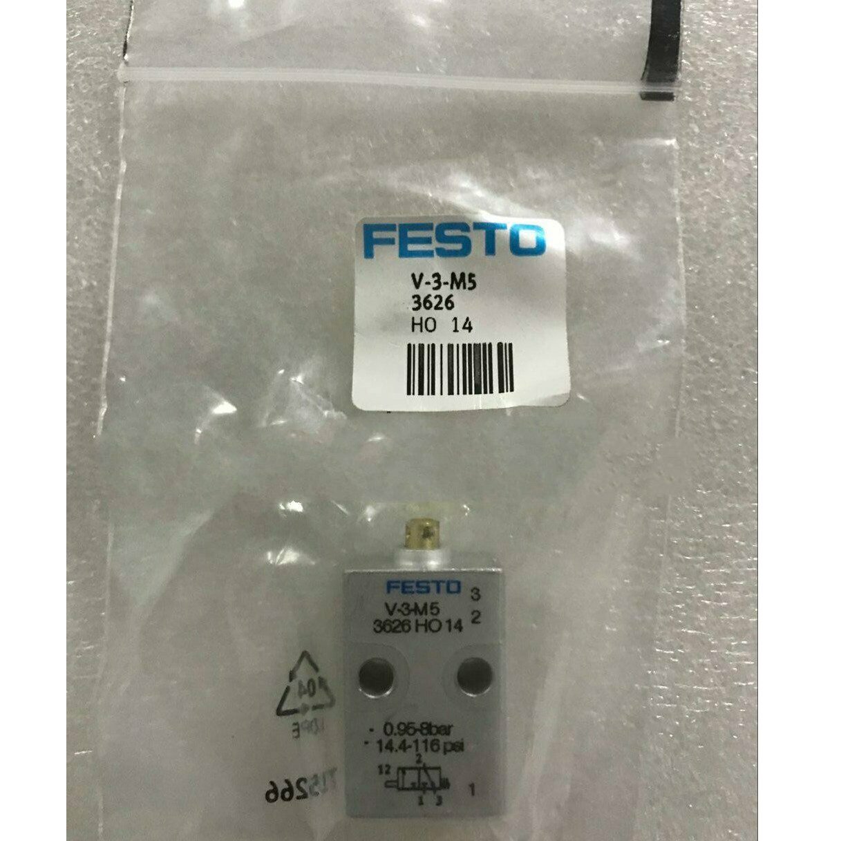 FESTO Direct Acting Round Head Valve V-3-M5 3626 - FESTO