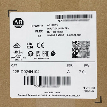 1 Piece Allen-Bradley Powerflex 40 AC Drive 15HP 11KW - ALLEN-BRADLEY [3]