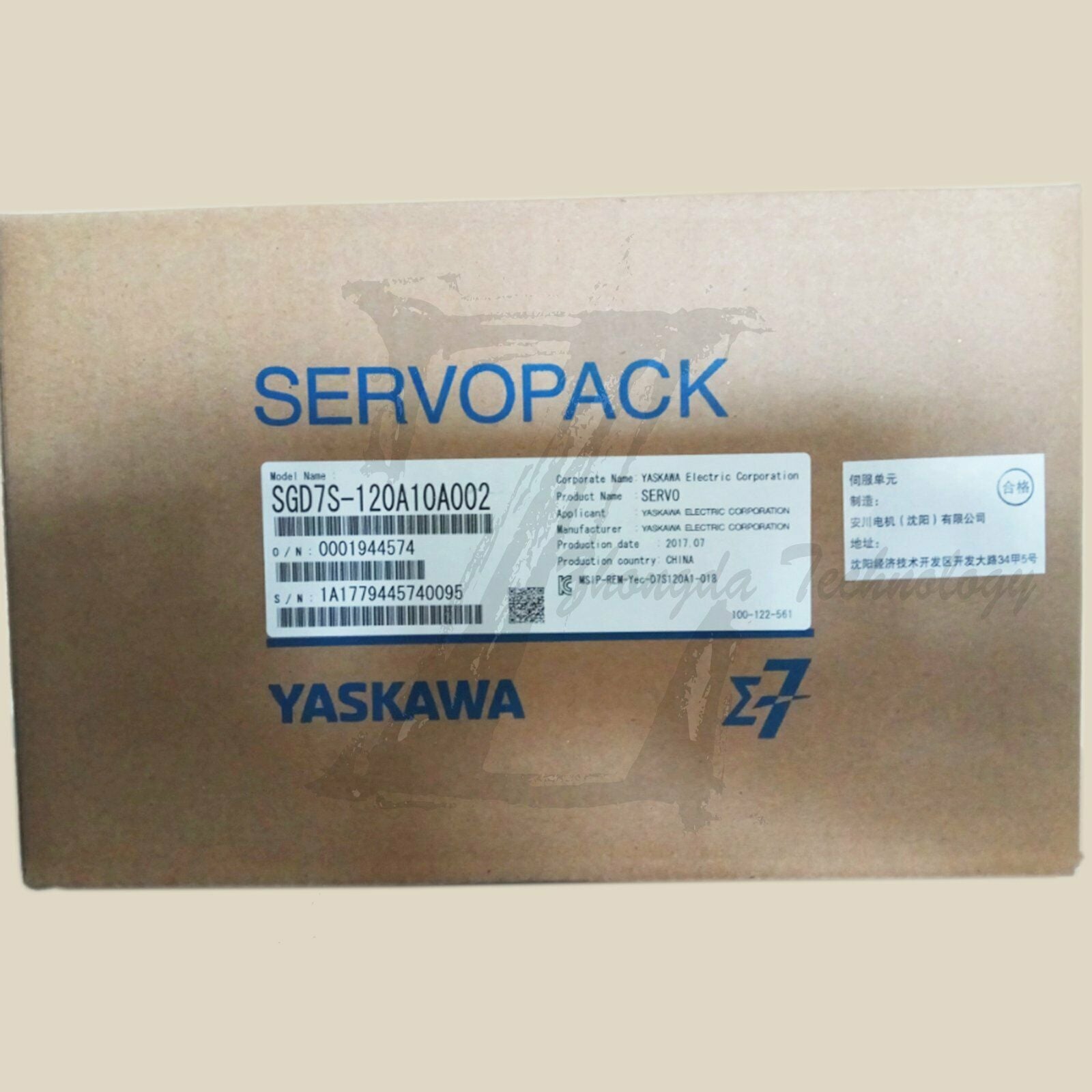 1pc new Yaskawa 1.5kw servo drive SGD7S-120A10A002 - YASKAWA