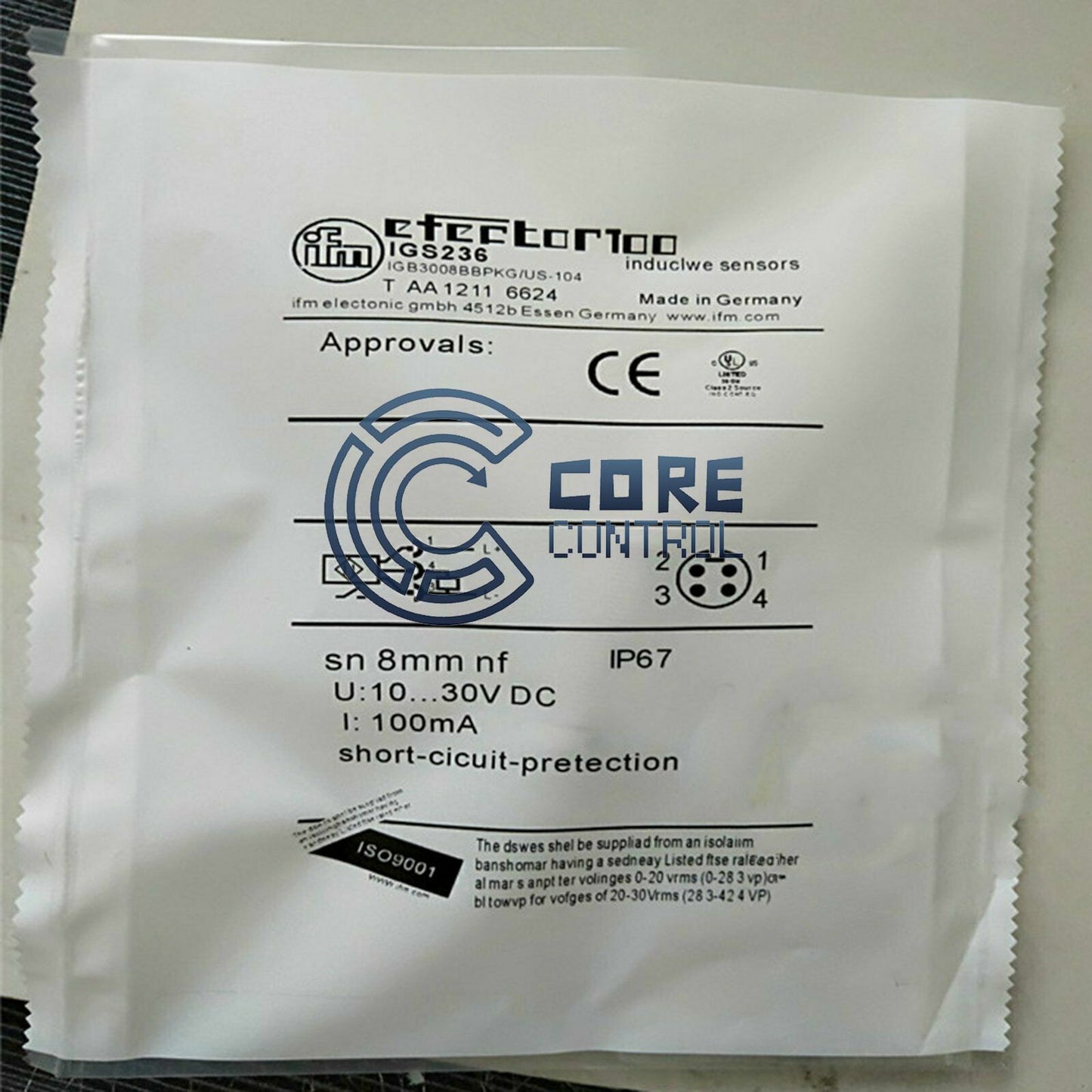 IFM IGS236 IGB3008BBPKG/US-104 Sensor 10...30 VDC 100mA
