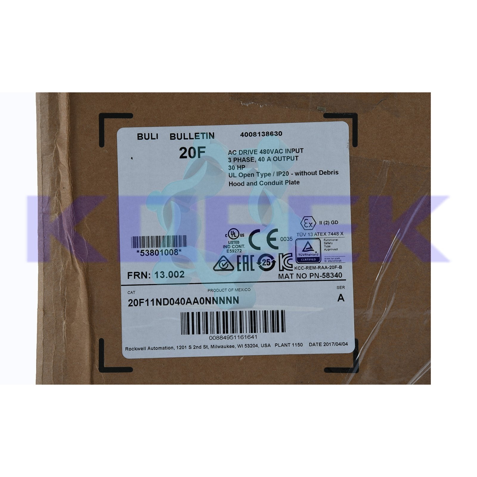 20F11ND040AA0NNNNN - ALLEN-BRADLEY