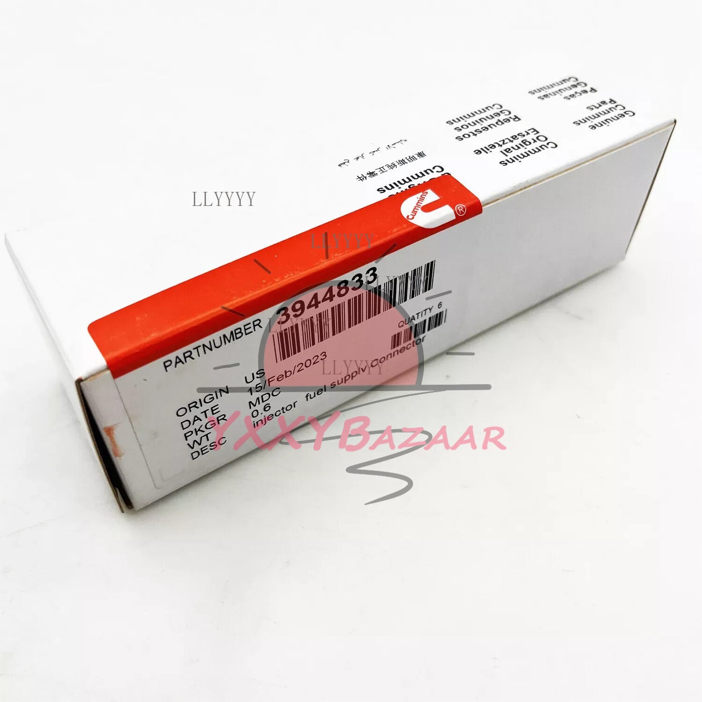 6PCS 24V Injector Connector Tubes 3944833 Fits for Cummins 1998-02 Dodge 5.9L