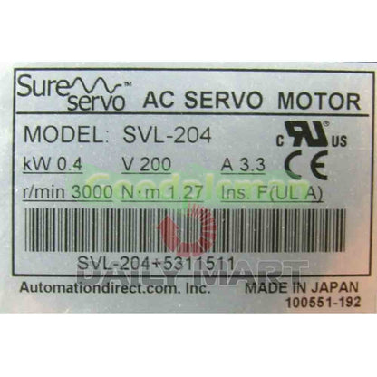 & Tested SURESERVO SVL-204 Servo Motor