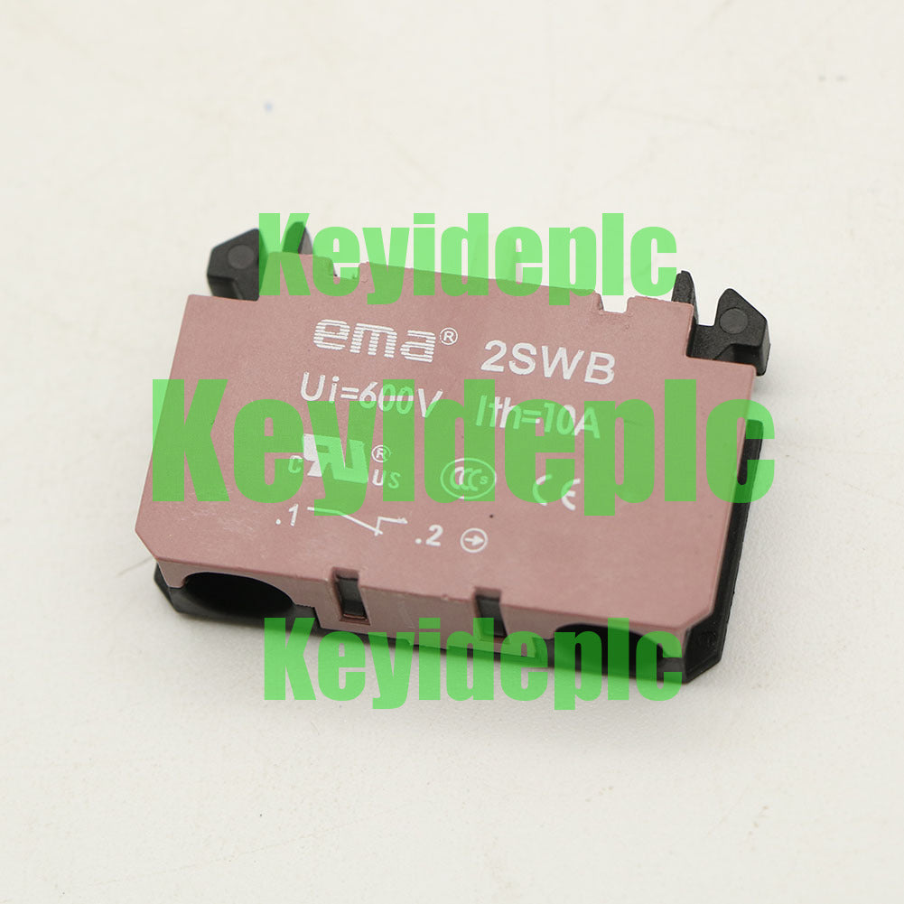1PCS 2SWB 22mm push button switch with one normally closed contact #ke