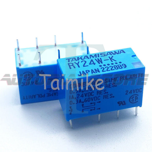 10PCS TAKAMISAWA RY24W-K 24VDC Signal Relay 8Pins 0.5A 12VAC~