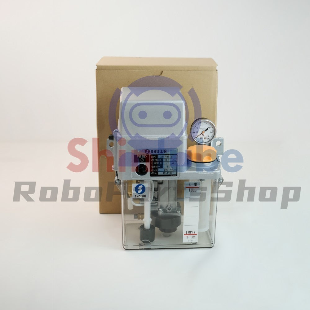 Showa Lubricator LCB4-011B Auto Lubrication Oil Pump, 2.0 Liter Tank, 200V