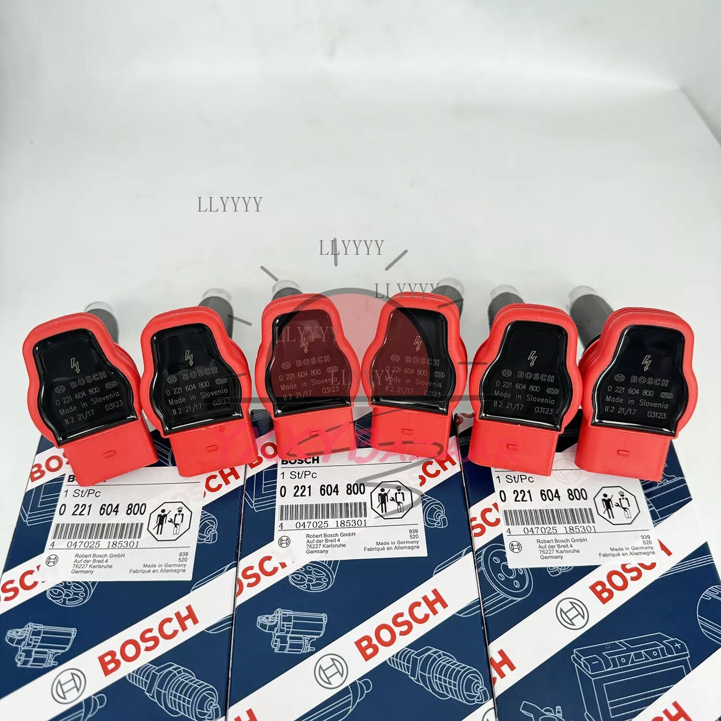 6x Red Top Ignition Coil Packs 0221604800 For Audi 3.0 3.2 FSI A4 A5 A6 Q5 Q7