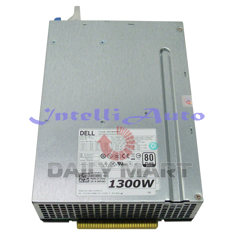 & Tested DELL T7610 T7600 D1300EF-01 0MF4N5 Power Supply 1300W