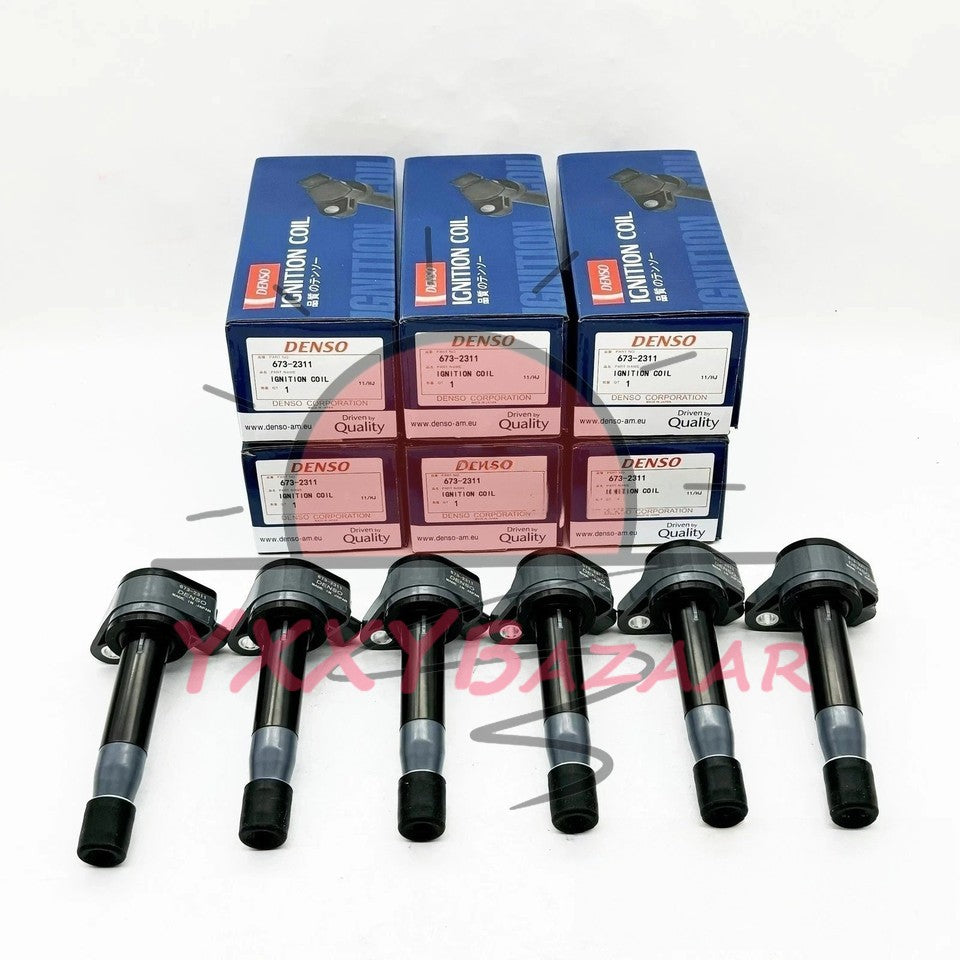 Denso 6Pcs Ignition Coils For Honda Accord Odyssey 08-17 30520-R70-A01 673-2311