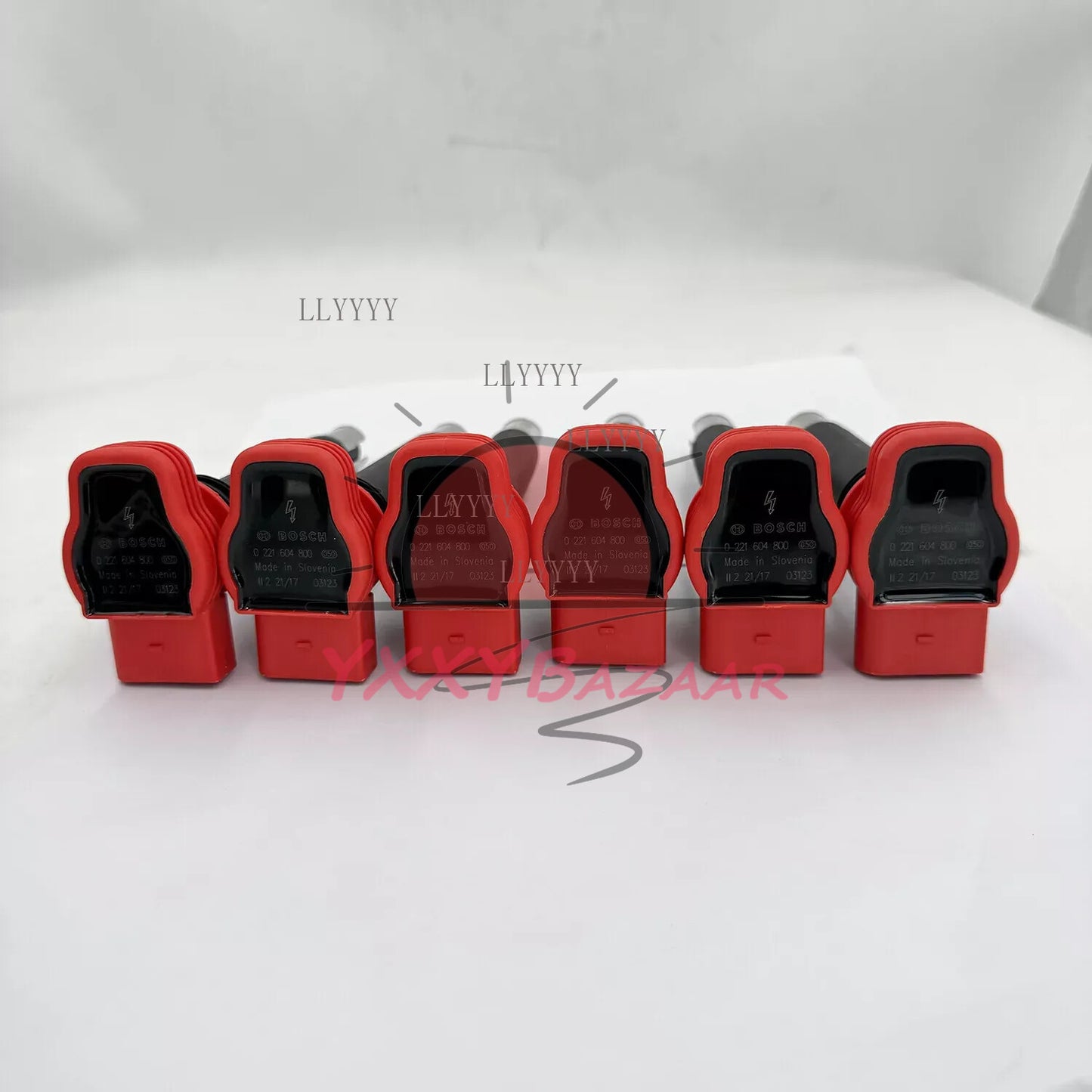 6x Red Top Ignition Coil Packs 0221604800 For Audi 3.0 3.2 FSI A4 A5 A6 Q5 Q7
