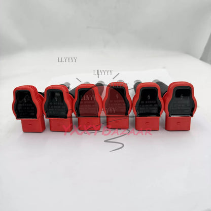 6x Red Top Ignition Coil Packs 0221604800 For Audi 3.0 3.2 FSI A4 A5 A6 Q5 Q7