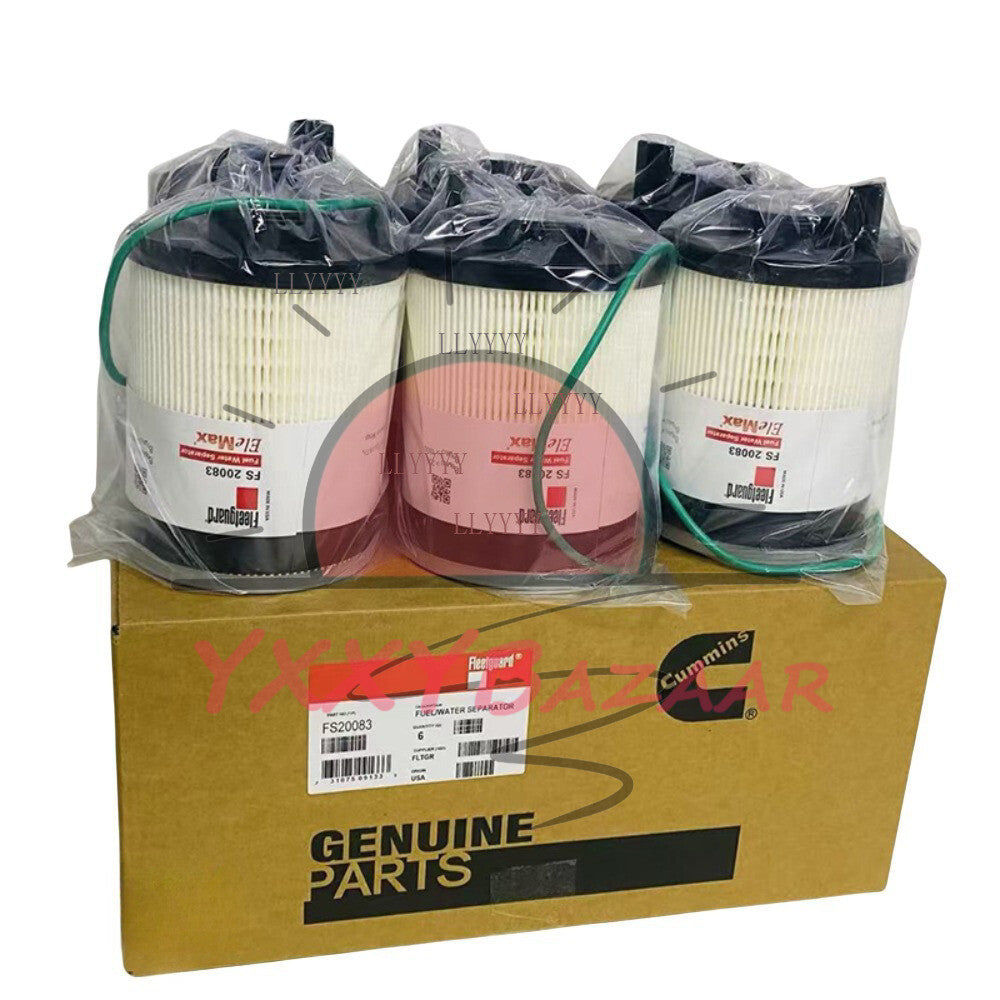 6X FS20083 Fleetguard Fuel Water Separator Filter For Cummins ISX DD13 DD15 DD16