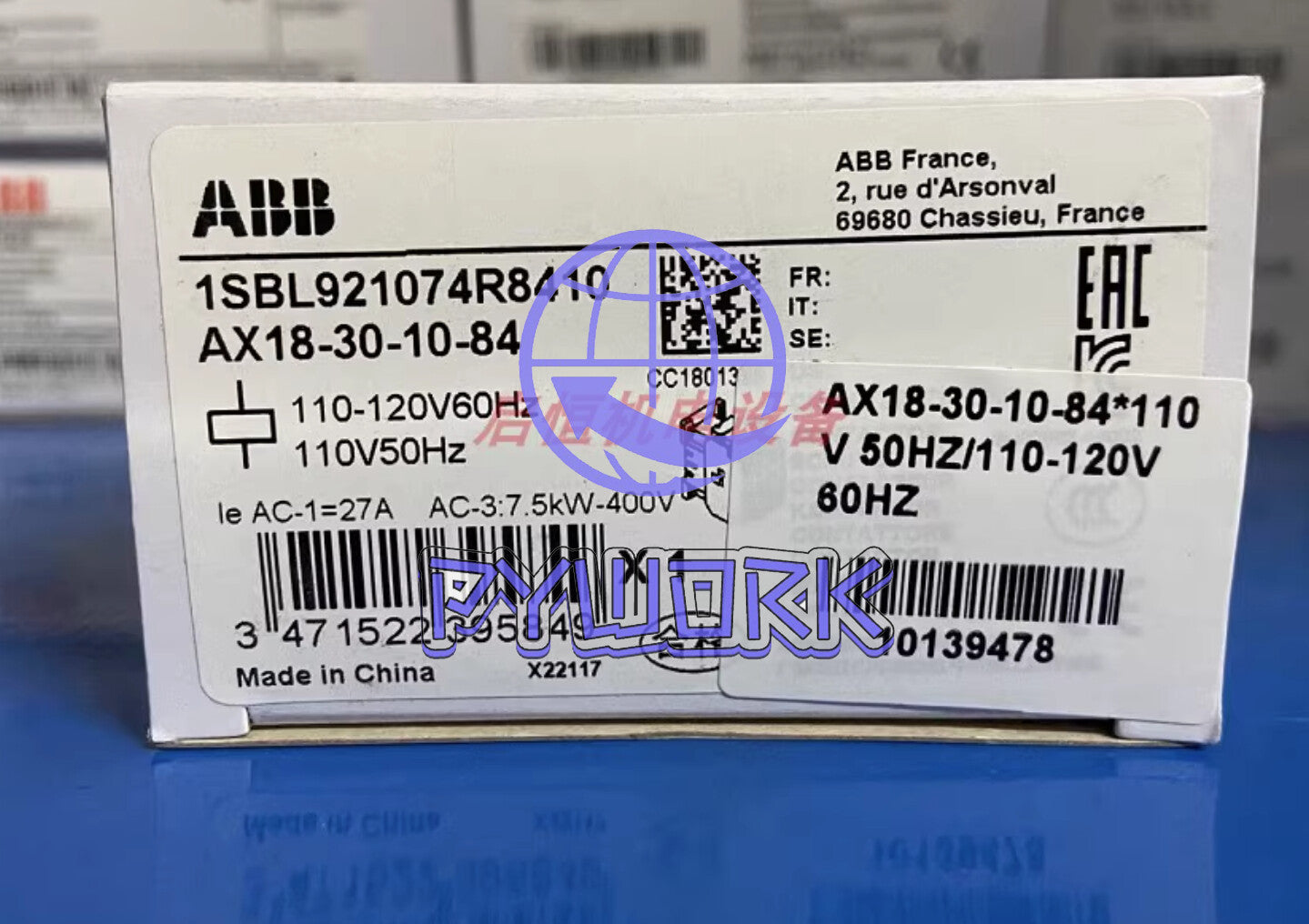 ABB AC Contactor AX18-30-10-84 【110V 50Hz/110-120V 60Hz】