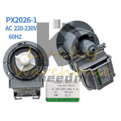 For Samsung Drain Pump PX2026-1 220-230V DC31-00181B PX2025-1 B15-6A DC31-00181A