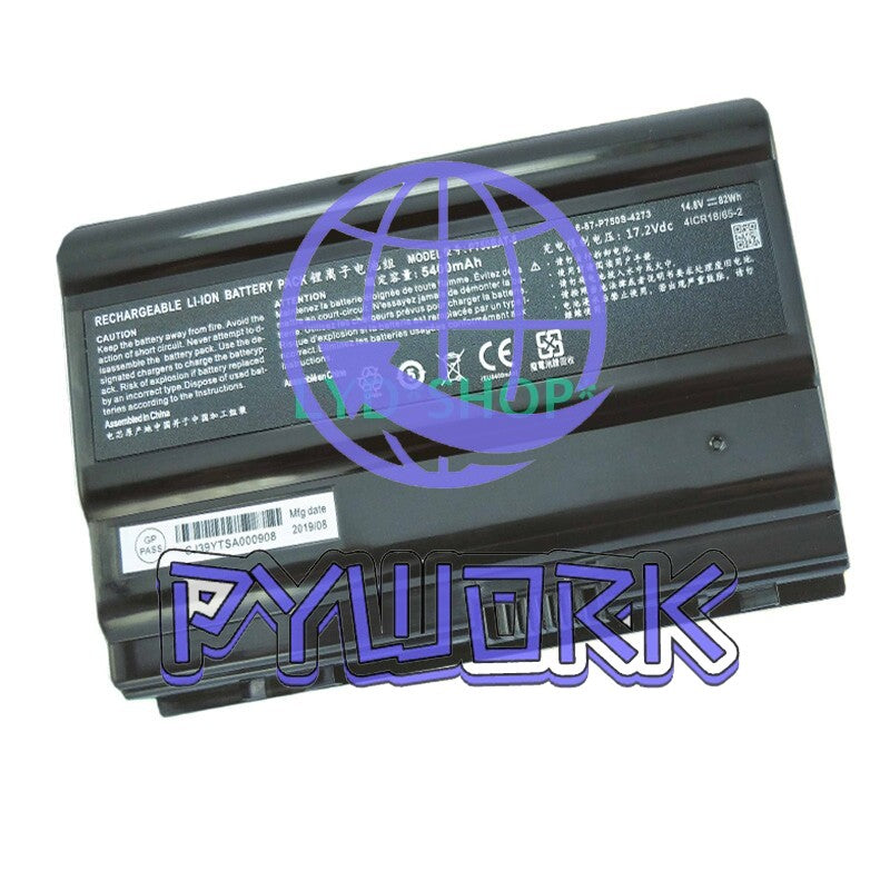 P750BAT-8 Laptop Battery 14.8V 5400mAh For X599 X799 P770ZM P750BAT-8 P751ZM