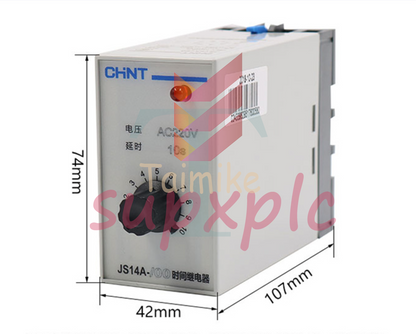 1PCS CHINT Time Relay JS14A-00 220V 10S