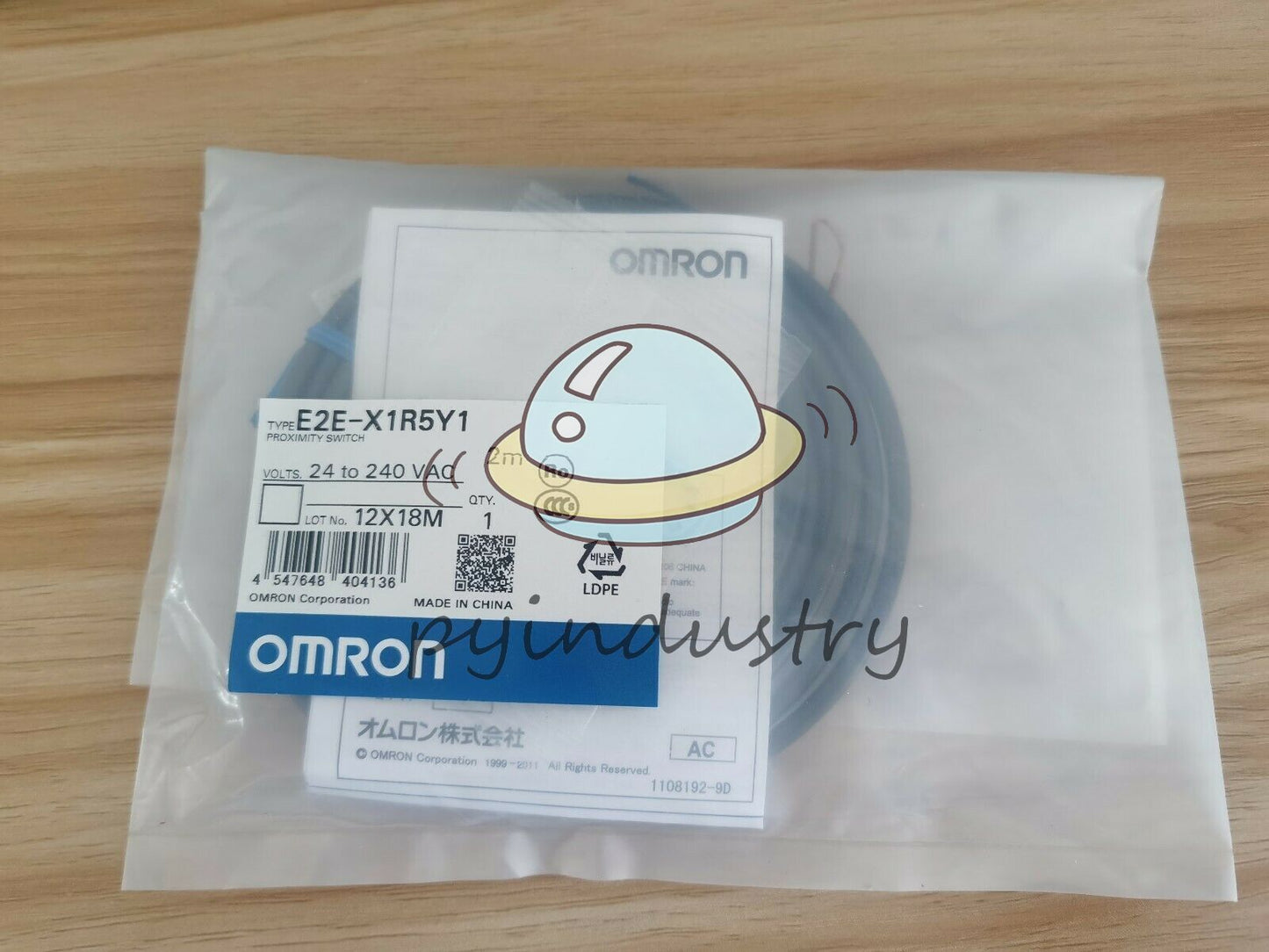 Omron E2E-X1R5Y1 Proximity Switch Sensor One E2EX1R5Y1