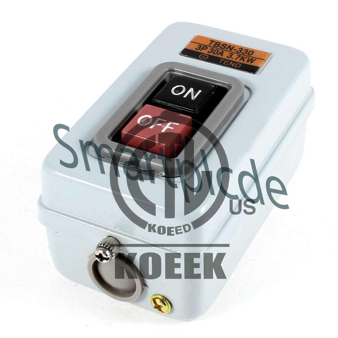 TBSN-330 Gray Metal Case 3P ON/OFF Push Button Switch 30A 3.7KW