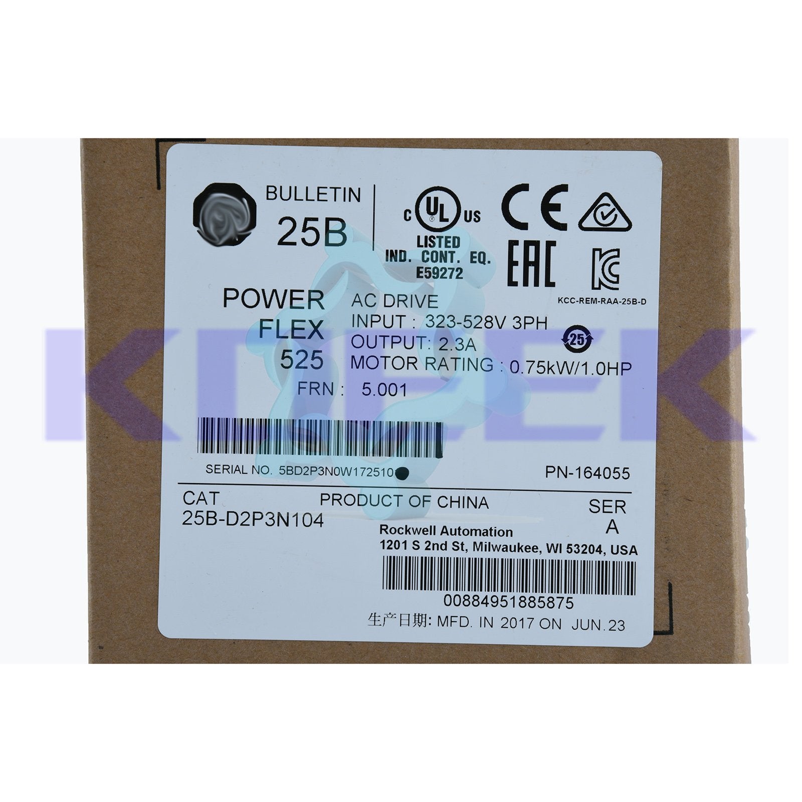 26B-D2P3N104 KOEED 101-200, 80%, Allen-Bradley, import_2020_10_10_031751, Other