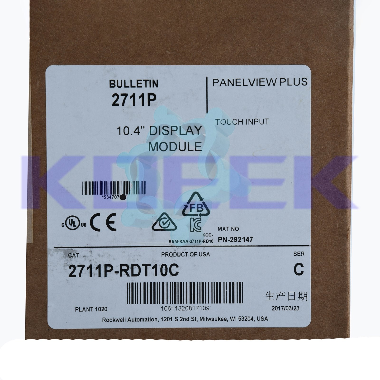 2711P-RDT10C KOEED 500+, 80%, Allen-Bradley, import_2020_10_10_031751, Other